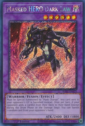Masked HERO Dark Law [RA01-EN025] Platinum Secret Rare - Trinity Hobby