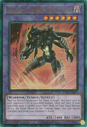 Masked HERO Dark Law [RA01-EN025] Prismatic Ultimate Rare - Trinity Hobby