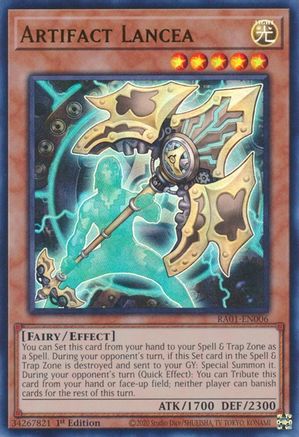 Artifact Lancea [RA01-EN006] Ultra Rare - Trinity Hobby
