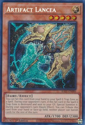 Artifact Lancea [RA01-EN006] Secret Rare - Trinity Hobby