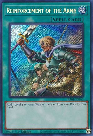 Reinforcement of the Army [RA01-EN051] Secret Rare - Trinity Hobby
