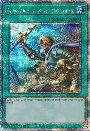 Reinforcement of the Army [RA01-EN051] Quarter Century Secret Rare - Trinity Hobby