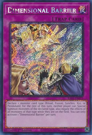 Dimensional Barrier [RA01-EN072] Platinum Secret Rare - Trinity Hobby