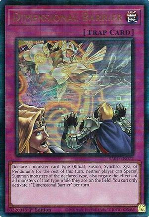 Dimensional Barrier [RA01-EN072] Prismatic Ultimate Rare - Trinity Hobby