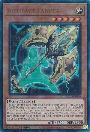 Artifact Lancea [RA01-EN006] Prismatic Ultimate Rare - Trinity Hobby
