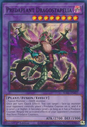 Predaplant Dragostapelia [RA01-EN027] Super Rare - Trinity Hobby