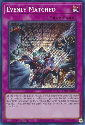 Evenly Matched [RA01-EN074] Secret Rare - Trinity Hobby