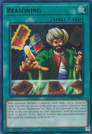 Reasoning [RA01-EN052] Ultra Rare - Trinity Hobby