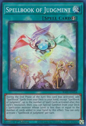 Spellbook of Judgment [RA01-EN054] Super Rare - Trinity Hobby