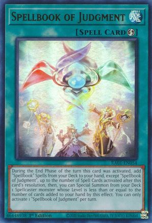 Spellbook of Judgment [RA01-EN054] Ultra Rare - Trinity Hobby