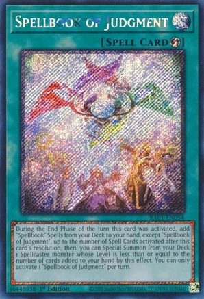 Spellbook of Judgment [RA01-EN054] Platinum Secret Rare - Trinity Hobby
