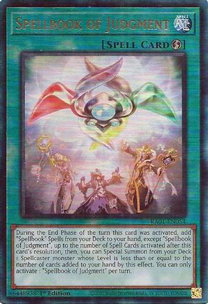 Spellbook of Judgment [RA01-EN054] Prismatic Ultimate Rare - Trinity Hobby