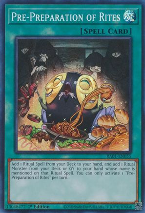 Pre-Preparation of Rites [RA01-EN055] Super Rare - Trinity Hobby