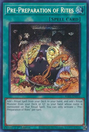 Pre-Preparation of Rites [RA01-EN055] Secret Rare - Trinity Hobby
