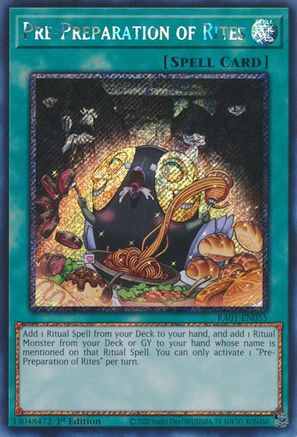 Pre-Preparation of Rites [RA01-EN055] Platinum Secret Rare - Trinity Hobby