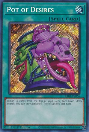 Pot of Desires [RA01-EN056] Secret Rare - Trinity Hobby