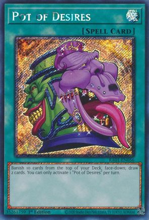Pot of Desires [RA01-EN056] Platinum Secret Rare - Trinity Hobby