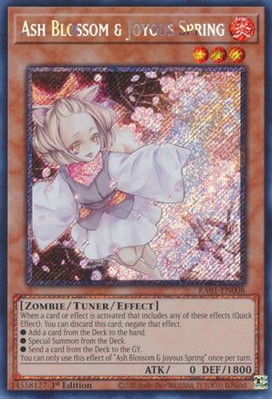 Ash Blossom & Joyous Spring [RA01-EN008] Platinum Secret Rare - Trinity Hobby