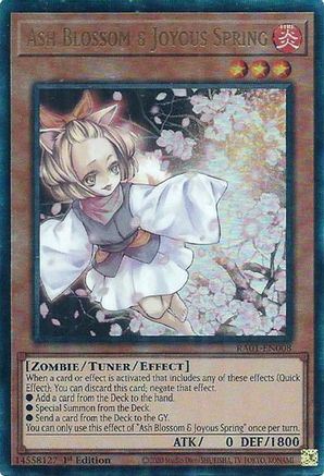 Ash Blossom & Joyous Spring [RA01-EN008] Prismatic Ultimate Rare - Trinity Hobby
