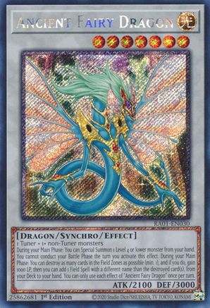 Ancient Fairy Dragon [RA01-EN030] Platinum Secret Rare - Trinity Hobby