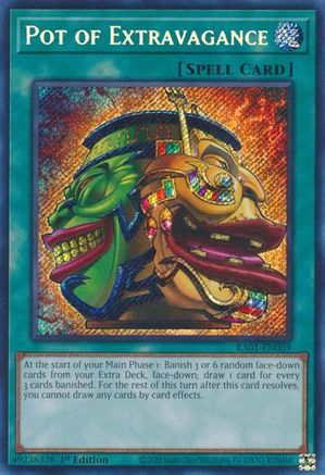 Pot of Extravagance [RA01-EN059] Secret Rare - Trinity Hobby