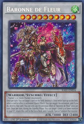 Baronne de Fleur [RA01-EN034] Secret Rare - Trinity Hobby