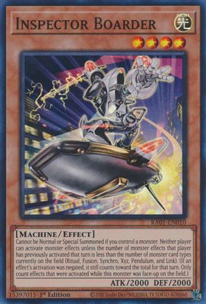 Inspector Boarder [RA01-EN010] Super Rare - Trinity Hobby