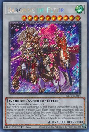 Baronne de Fleur [RA01-EN034] Platinum Secret Rare - Trinity Hobby