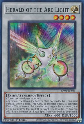 Herald of the Arc Light [RA01-EN031] Super Rare - Trinity Hobby