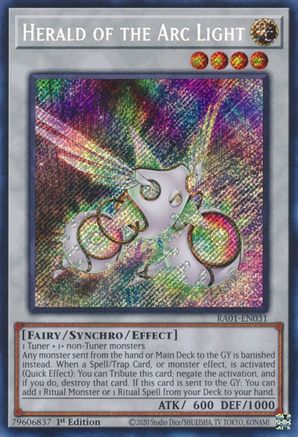 Herald of the Arc Light [RA01-EN031] Secret Rare - Trinity Hobby