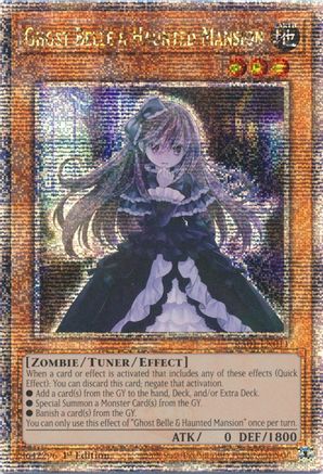Ghost Belle & Haunted Mansion [RA01-EN011] Quarter Century Secret Rare - Trinity Hobby