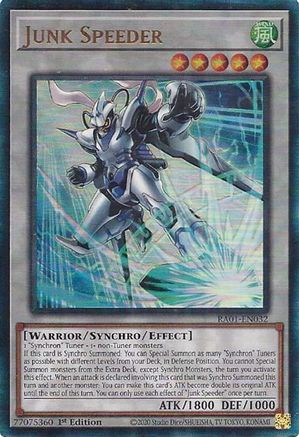 Junk Speeder [RA01-EN032] Prismatic Ultimate Rare - Trinity Hobby