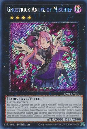 Ghostrick Angel of Mischief [RA01-EN036] Platinum Secret Rare - Trinity Hobby