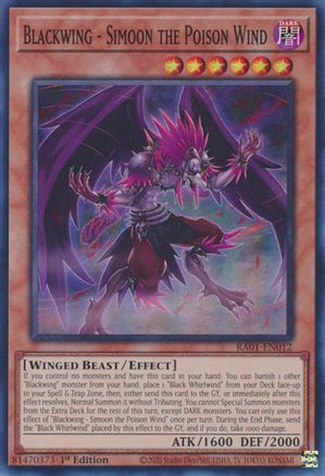 Blackwing - Simoon the Poison Wind [RA01-EN012] Super Rare - Trinity Hobby