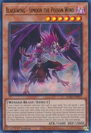 Blackwing - Simoon the Poison Wind [RA01-EN012] Ultra Rare - Trinity Hobby