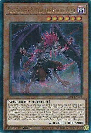 Blackwing - Simoon the Poison Wind [RA01-EN012] Prismatic Ultimate Rare - Trinity Hobby
