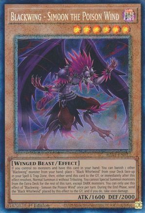 Blackwing - Simoon the Poison Wind [RA01-EN012] Prismatic Collector's Rare - Trinity Hobby