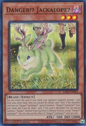 Danger!? Jackalope? [RA01-EN013] Super Rare - Trinity Hobby