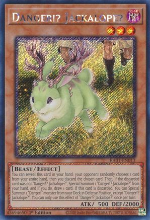 Danger!? Jackalope? [RA01-EN013] Platinum Secret Rare - Trinity Hobby