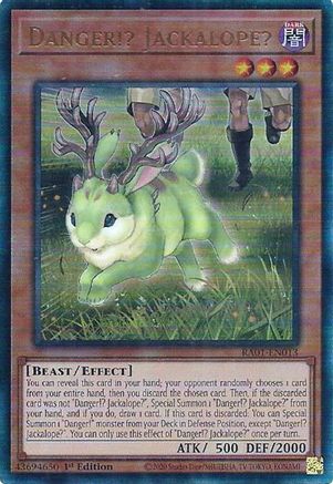 Danger!? Jackalope? [RA01-EN013] Prismatic Ultimate Rare - Trinity Hobby