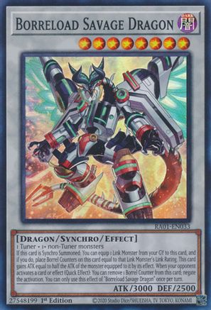 Borreload Savage Dragon [RA01-EN033] Super Rare - Trinity Hobby