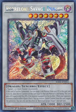 Borreload Savage Dragon [RA01-EN033] Platinum Secret Rare - Trinity Hobby