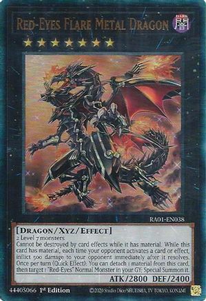 Red-Eyes Flare Metal Dragon [RA01-EN038] Prismatic Ultimate Rare - Trinity Hobby