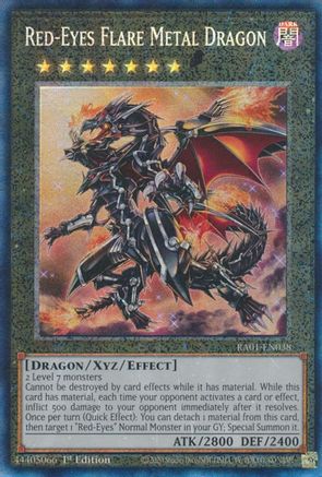 Red-Eyes Flare Metal Dragon [RA01-EN038] Prismatic Collector's Rare - Trinity Hobby