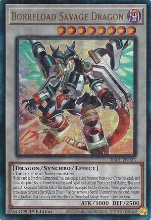 Borreload Savage Dragon [RA01-EN033] Prismatic Ultimate Rare - Trinity Hobby