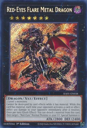 Red-Eyes Flare Metal Dragon [RA01-EN038] Secret Rare - Trinity Hobby