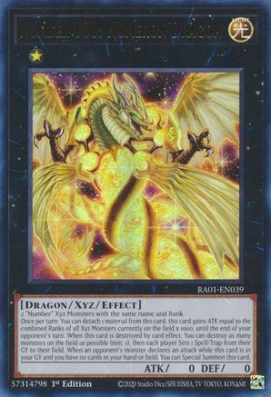 Number 100: Numeron Dragon [RA01-EN039] Ultra Rare - Trinity Hobby