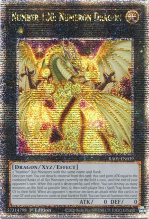 Number 100: Numeron Dragon [RA01-EN039] Quarter Century Secret Rare - Trinity Hobby