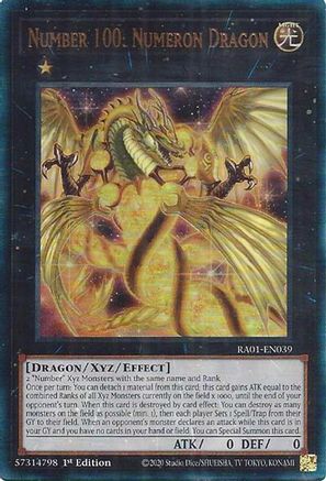 Number 100: Numeron Dragon [RA01-EN039] Prismatic Ultimate Rare - Trinity Hobby