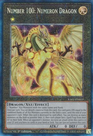 Number 100: Numeron Dragon [RA01-EN039] Prismatic Collector's Rare - Trinity Hobby